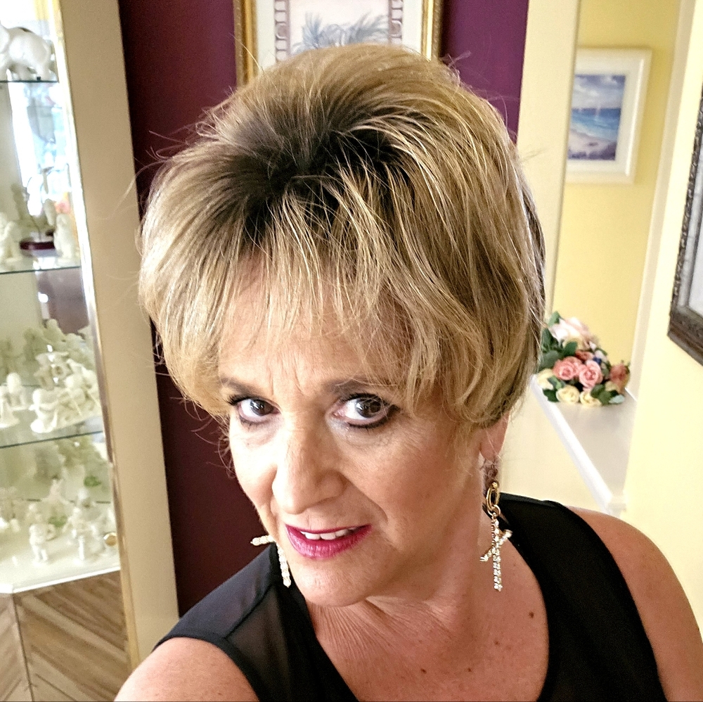 Wig Short 2 colors great fit & color brown & blond worn 3 X  comes in pl…